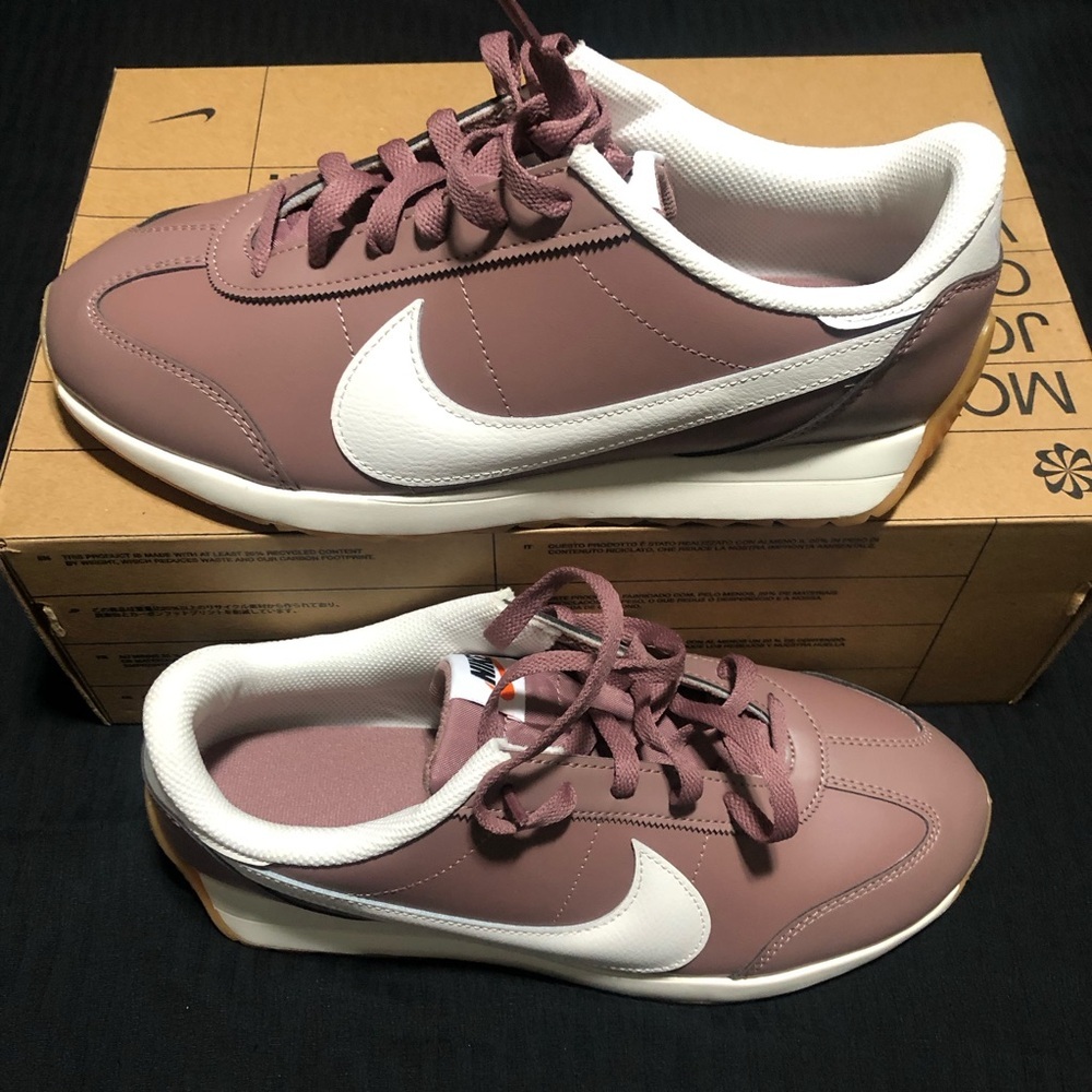 Nike Women's Pacific Leather Shoes - Smokey Mauve (HV6430-200), Size 10.5